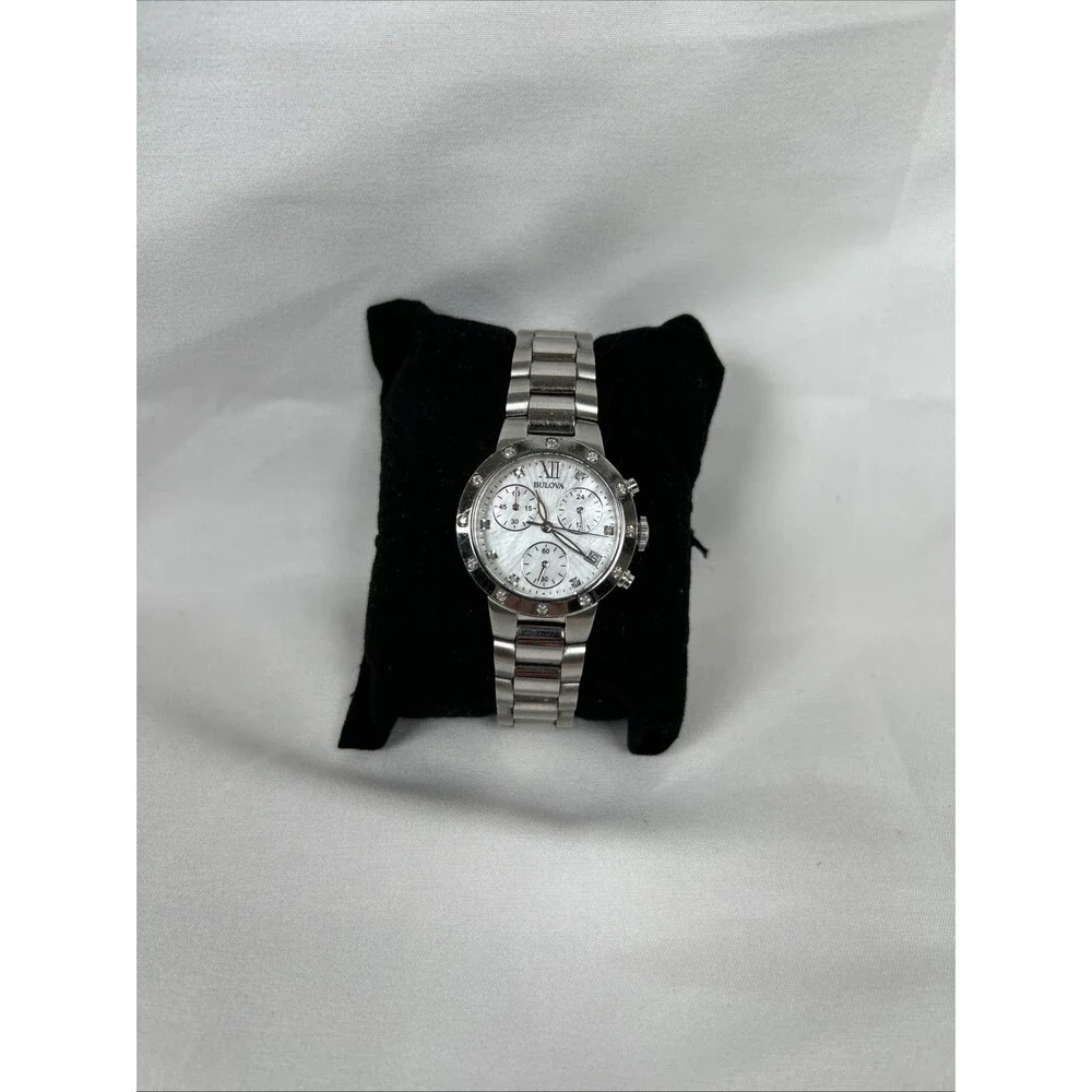 BULOVA Maiden Lane 96R202 Chronograph Dial Ladies Watch Stainless Steel